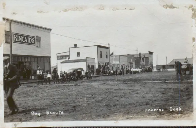 Boy Scouts on the main street